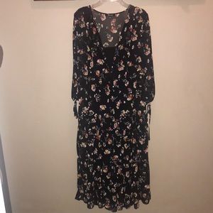 Madewell sheer dress with slip